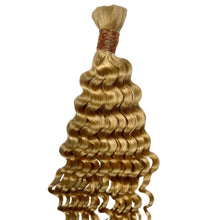 Load image into Gallery viewer, Blonde Deep Wave Bulk Human Hair Extensions