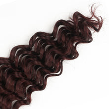Load image into Gallery viewer, Burgundy Deep Wave Bulk Human Hair Extensions