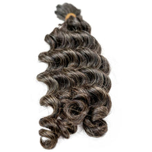 Load image into Gallery viewer, Raw Vietnamese Natural Gray Curly Bulk Human Hair Extensions