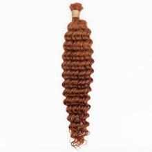 Load image into Gallery viewer, Copper Deep Wave Bulk Human Braiding Hair