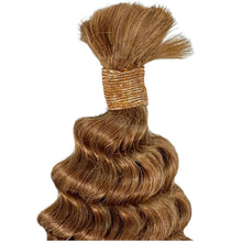 Load image into Gallery viewer, Auburn Deep Wave Bulk Human Hair Extensions
