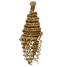 Load image into Gallery viewer, Blonde Deep Wave Bulk Human Hair Extensions
