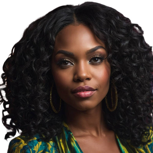 Kinky Curly Transparent Closure Wig